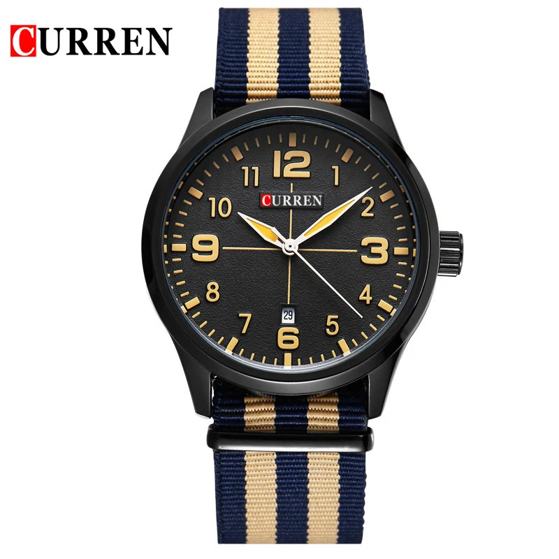 

2020 New Listing Fashion Men Sports Watch Waterproof Quartz Men's Watch Nylon Strap Multi-function Men Watch Relogio Masculino