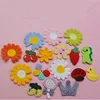 20 шт./лот Мульти Стиль крючком Дейзи клубника динозавров горный хрусталь аппликации для заколка для волос аксессуары и магазины типа 