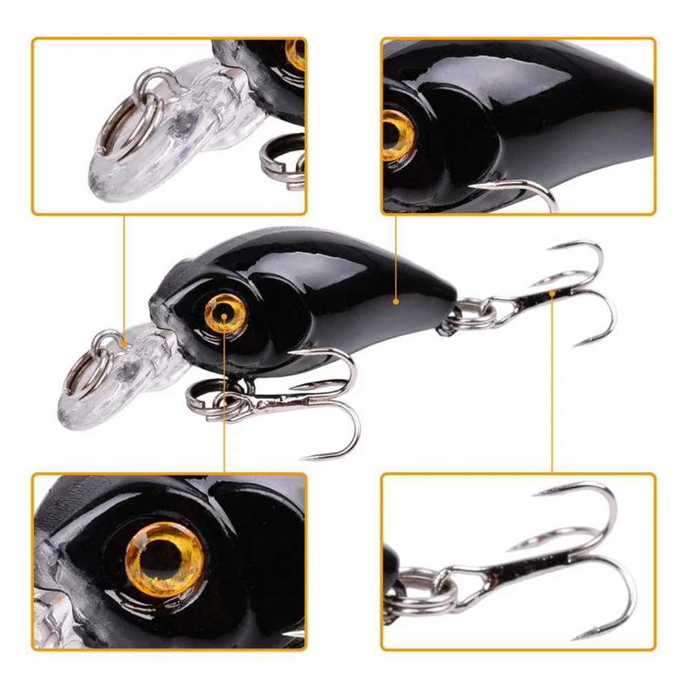 1Pcs 3.5g 4.5cm Top water Mini Bionic Crank Hard Bait Minnow Wobbler Fishing Lure Swimbait With Treble Hook For Trout Carp Bass