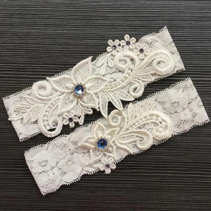 white 2 шт./компл. Для женщин свадебные подвязки, Кружевная подвязка подвязки белое кружевное платье невесты с резинками - Цвет: white