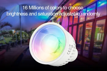 

Miboxer LED Spotlight FUT106 6W RGB+CCT GU10 Dimmable led Bulb lamp for Bedroom Restaurant Sitting room Cook room lighting