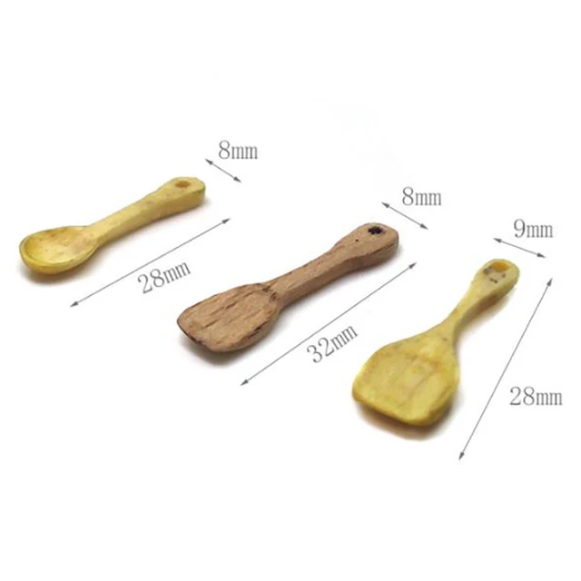 1:12 Dollhouse Miniature Mini Different Kinds Shovel Soup Spoon Kitchen Tool Utensils For Dollhouse Decoration 6