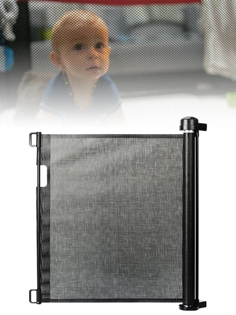 Indoor Outdoor Retractable Gate Child Pet Mesh Safety Door Pet Dog