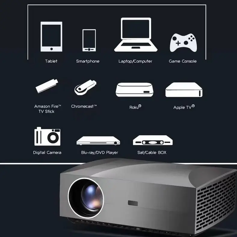 VIVIBRIGHT F30 ЖК-проектор FHD 1920x1080 P 4200 люмен 50000hrs лампа Жизнь домашний кинотеатр для домашнего офиса развлечения