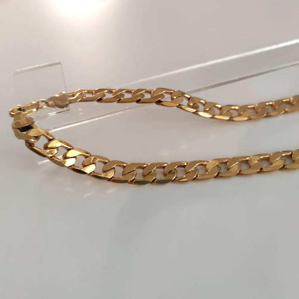 Luxury 18ct Yellow Gold Heavy 10MM Miami Curb Link Cuban Mens Chain Necklace Jewellery 24 Links