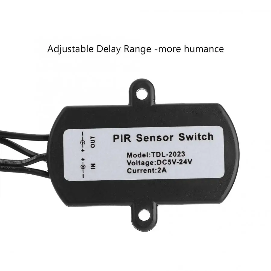 Инфракрасный детектор сигнализации 4A DC 5-24V мини-датчик движения Автоматический переключатель для светильник, интерфейс USB, угол конуса 120 градусов