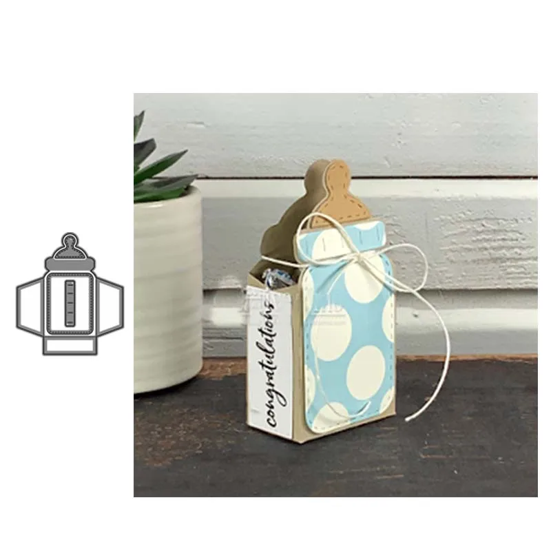 

Metal Cutting Dies Bottle box Crafts Stencil For DIY Scrapbooking Paper/photo Cards Embossing Die