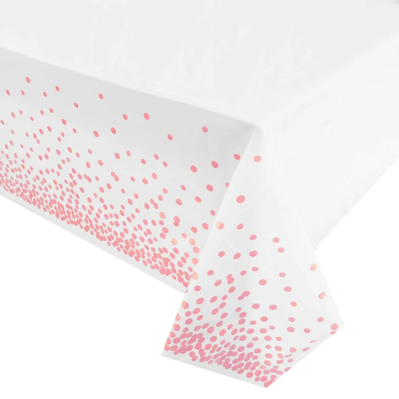 

Waterproof Disposable Party Table Cloths Plastic Rectangular Table Covers for Wedding Birthday Baby Shower Decorations 137x274CM