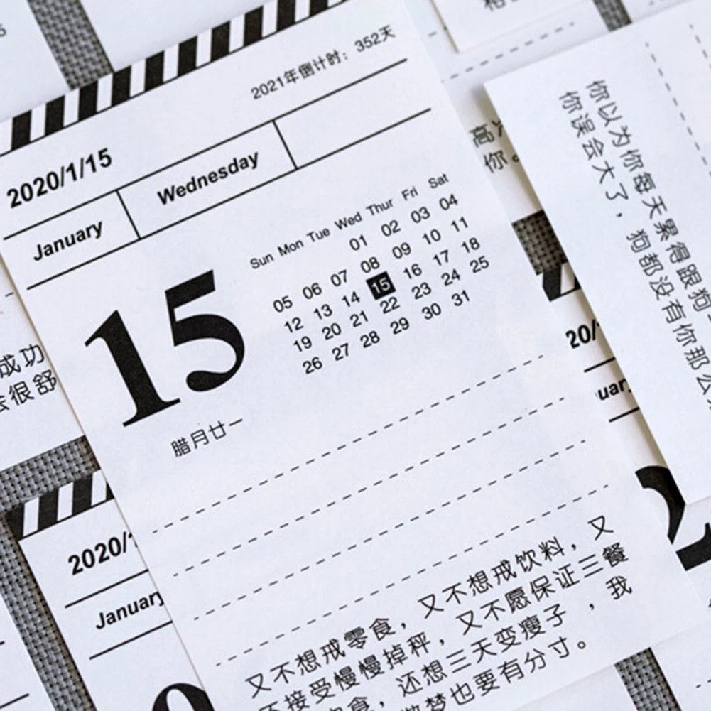 Мода 1 шт. год мини настольный календарь для заметок 365-Page Agenda ежедневный планировщик книга для офиса школьные принадлежности журнал