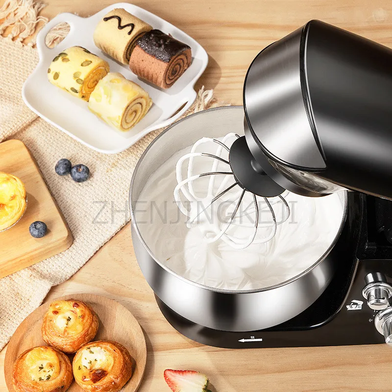 Household Dough Mixer Chef Machine Stainless Steel 220V 3.5L Whisk Kneading Minced Meat Fresh Milk Blender Multifunction Cooking