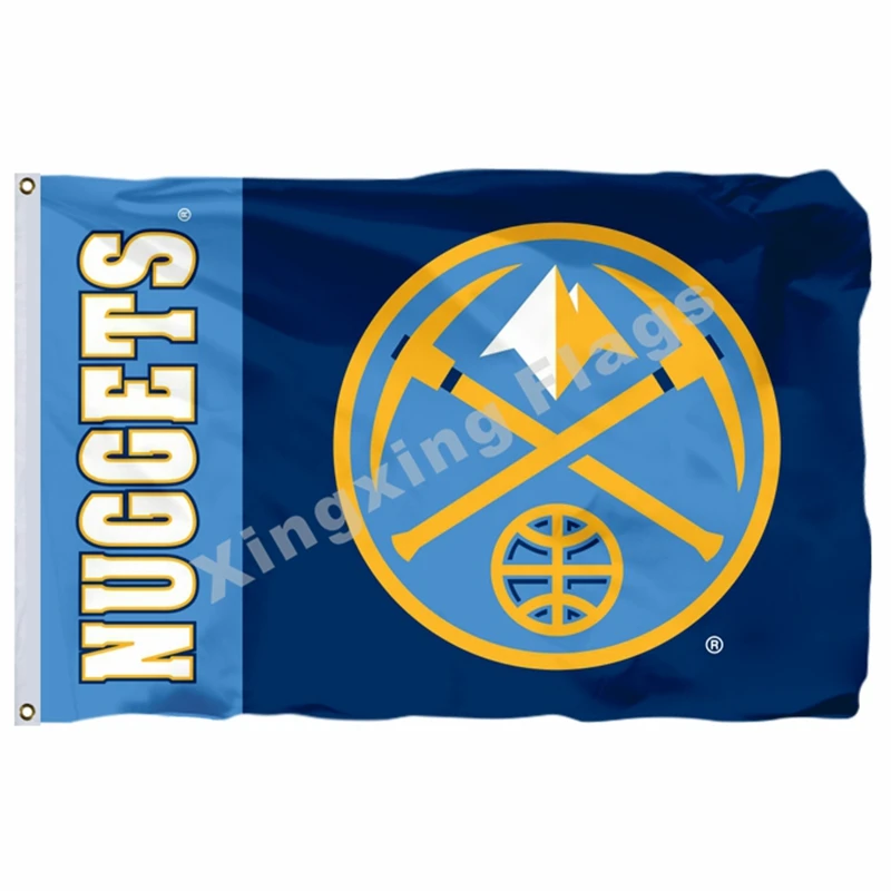 Denver Nuggets флаг колонны 3ft X 5ft полиэстер Denver Nuggets баннер Летающий Размер № 4 90X150 см пользовательский флаг