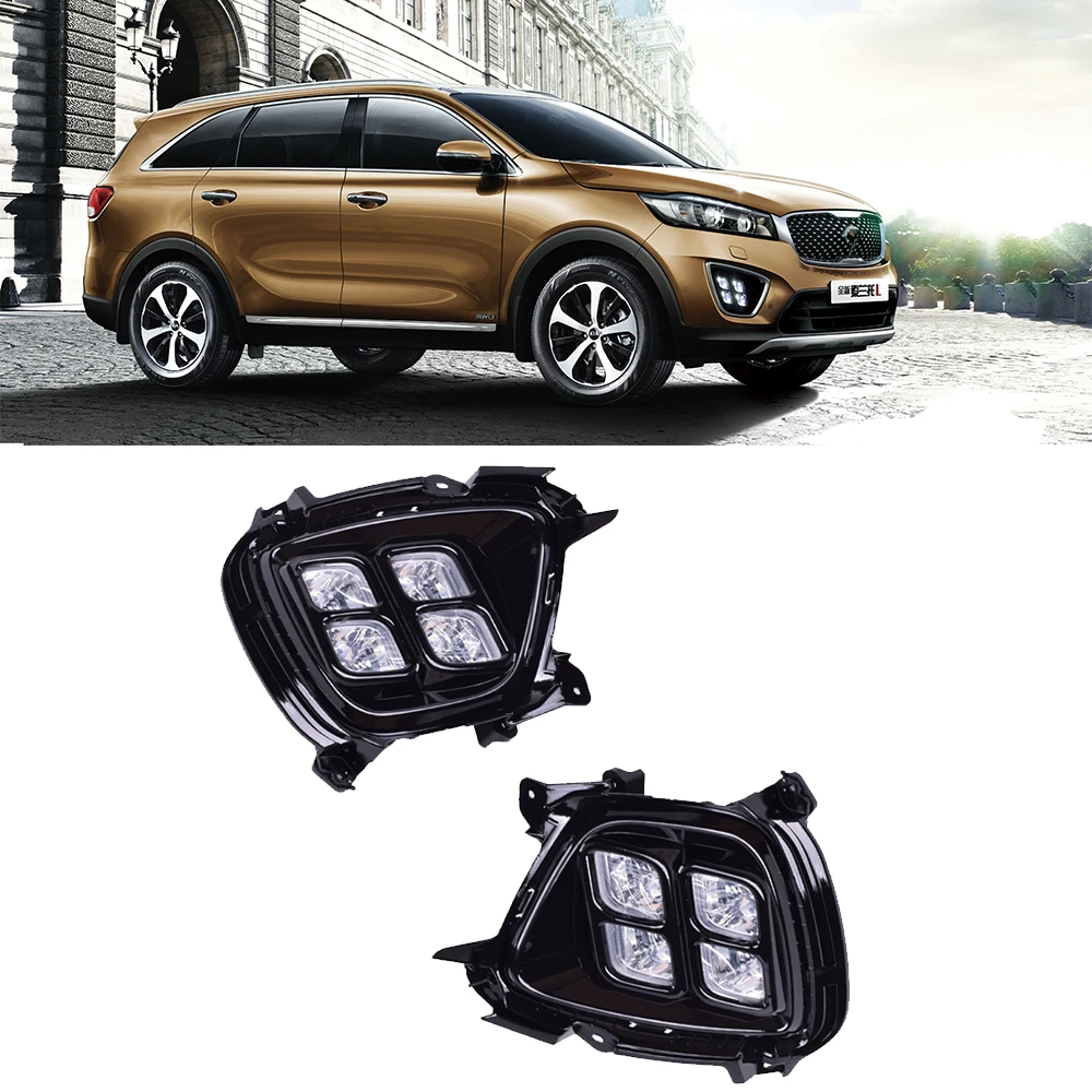 ECAHAYAKU 1 пара для KIA Sorento 2015 светодиодный ные дневные ходовые огни 12 В ABS