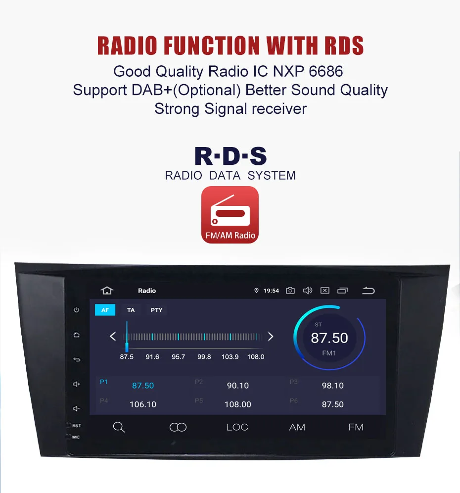 KANOR 1024*600 ips Android 9,0 автомобильный dvd-плеер с двумя цифровыми входами для Mercedes Benz E Class W211 сенсорный DSP gps-навигация Авторадио