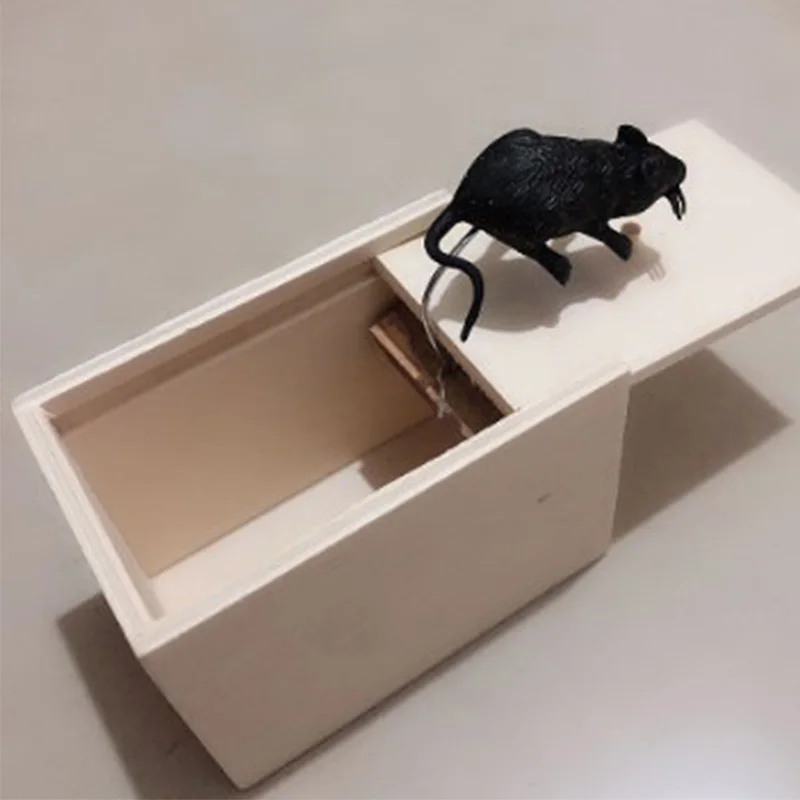 

Tricky toy Scared Wooden box Spider Mouse Insect April Fool's Day gift