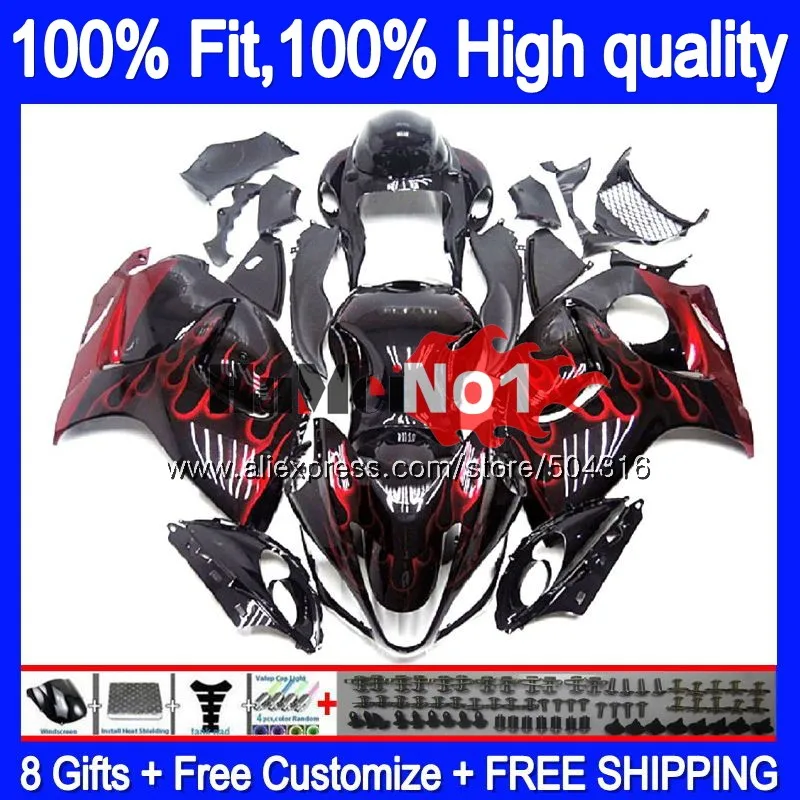 Инъекции для SUZUKI GSXR-1300 GSXR 1300 Hayabusa Красный Пламя 30MC. 56 GSXR1300 2008 2013 08 13, 14, 15, 16 лет обтекатель - Цвет: No. 1