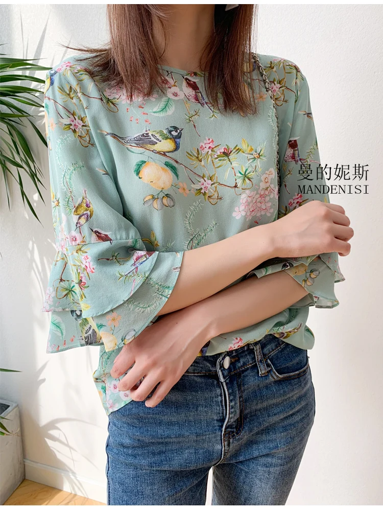 Women-s-100-Mulberry-Silk-Crepe-Silk-Birds-Flowers-Printed-Ruffles-sleeve-Top-Shirt-Blouse-MM100.jpg