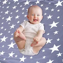 Детское покрывало для кровати с принтом звезды, впитывающий влагу и вентиляционный хлопковый матрас, мягкая дышащая простыня для кроватки