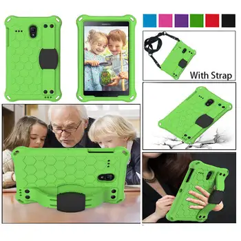 

Kids Shockroof Case For Samsung Galaxy Tab A 8 inch SM-T380 T380 T385 2017 Tab 4 8.0 T330 T375 T377 T387 EVA Tablet Case + Strap