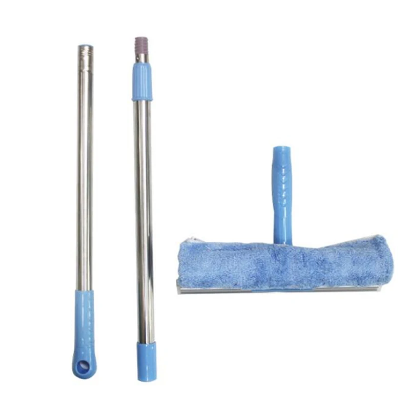 

Removable Double-Sided Glass Scraper Telescopic Window Cleaning Tools 2 in 1 Micro-fiber Washer and Squeegee
