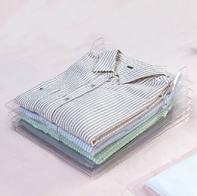 

10 PCs Lazy Clothing Storage Stack Clothing Useful Product Household Clothes Shirt Wardrobe Organizing Storage zhe yi ban