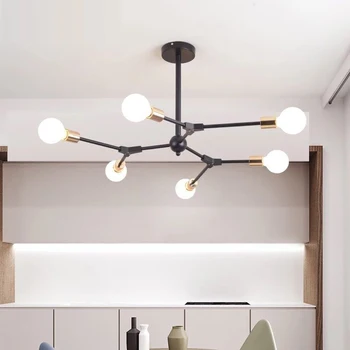 

Modern Art Creative Nordic Designer Chandelier Simple Personality Ceiling Pendant Lamp Iron Home Decoration Light Fixture