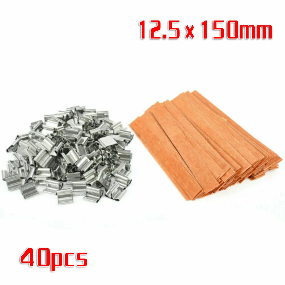 40 шт 12,5*150 мм деревянные свечи ядро+ 40 шт подставки Набор DIY вечерние принадлежности DIY Свечи
