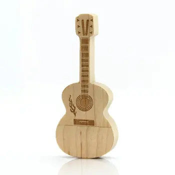 

Wooden guitar u disk environmentally friendly violin wood USB Bamboo Wooden Guitar USB Flash Drive Stick Pen Drive U Disk