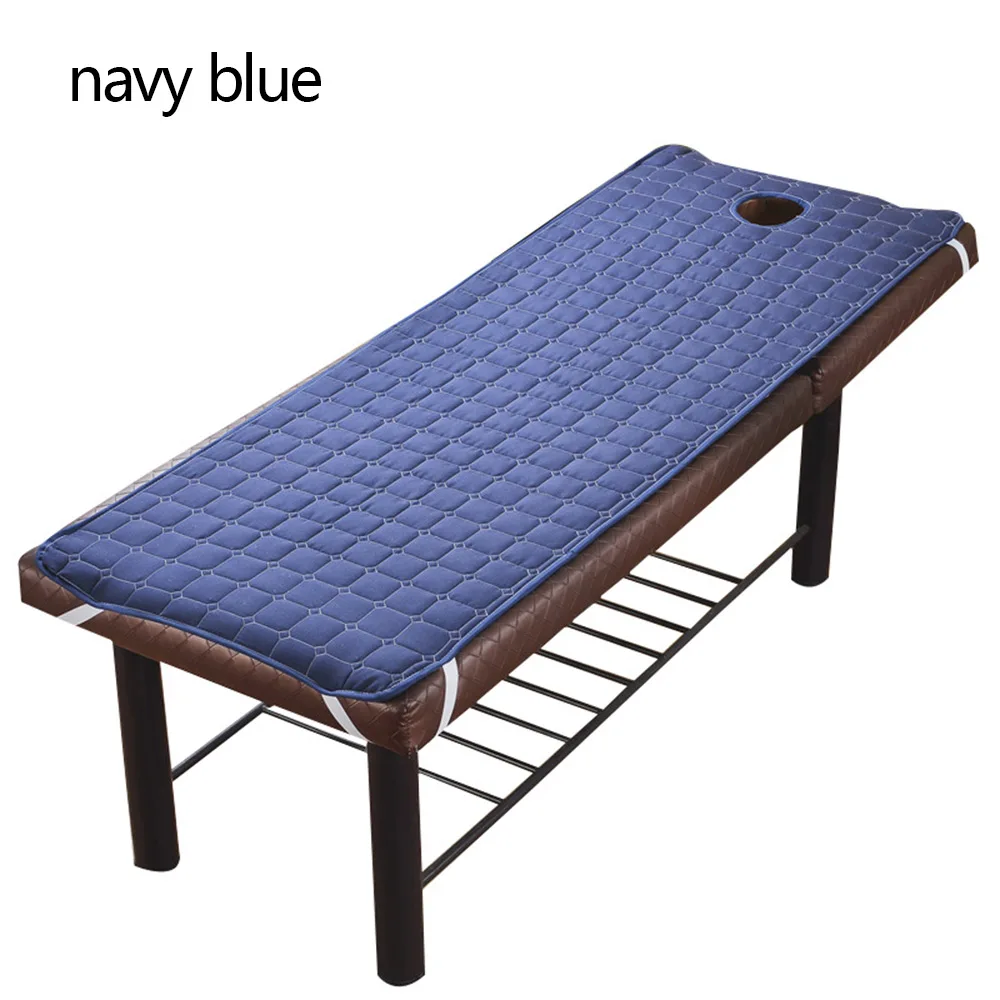 navy blue Простыни для салонов красоты, безопасные для кожи, для спа-массажа, простыни для стола с отверстием для дыхания лица 185*70 см - Цвет: navy blue