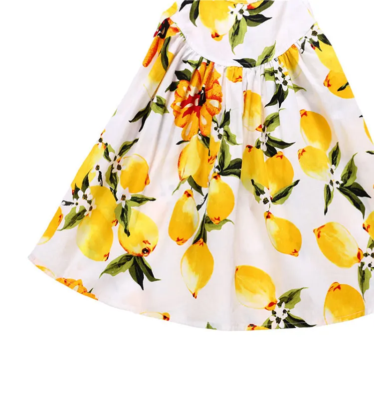 baby girls yellow dresses kid suspender beach dress