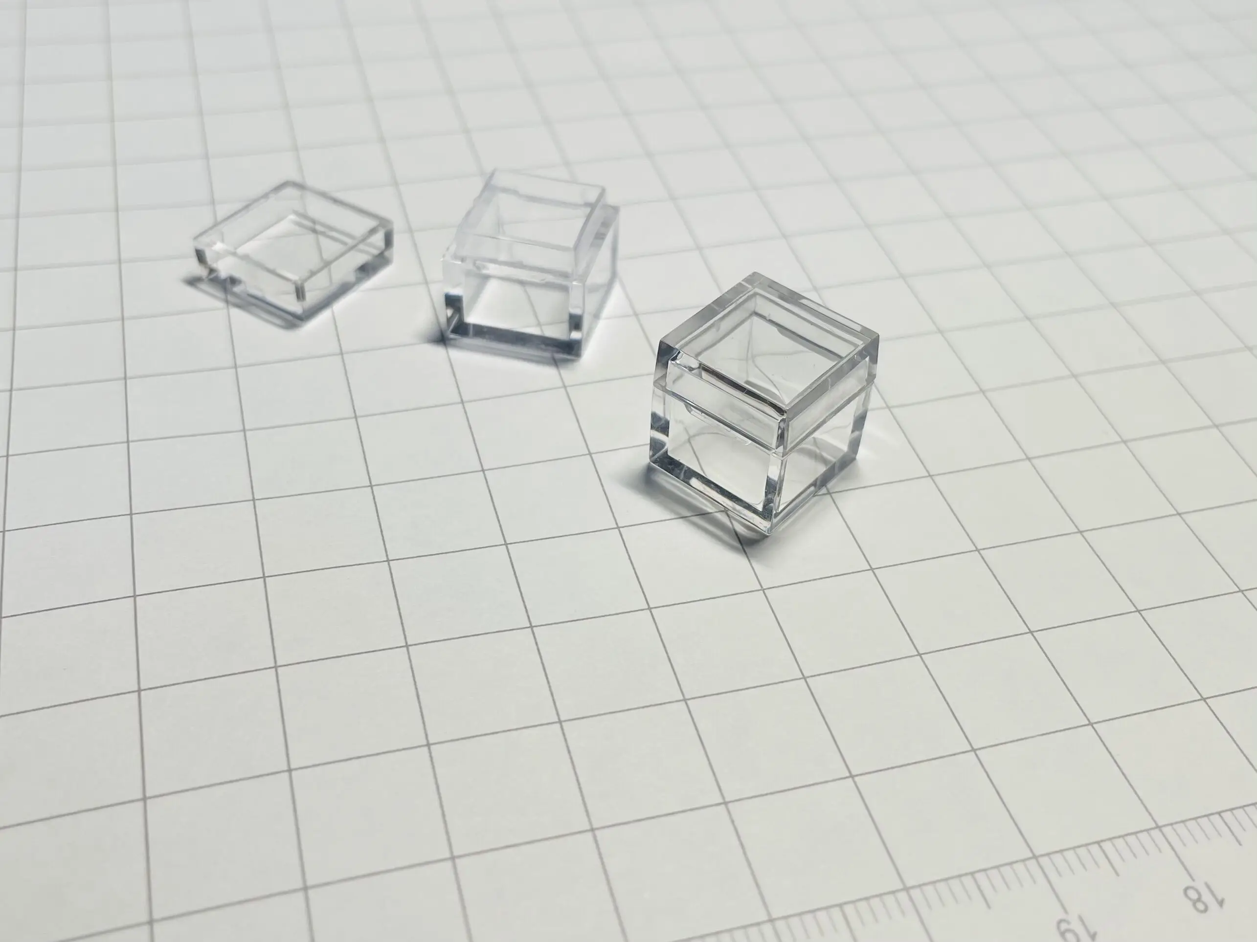 10pcs Acrylic Box Cube Shape for Element Cube Collection Storag Element Cubes Show And Protecter 3