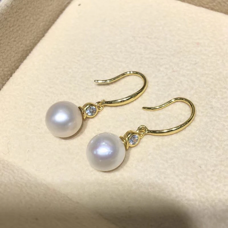 925 Sterling Silver Pearl Party Earrings Findings Mountings Component Jewelry Parts Fittings for Pearls Coral Jade Agate Beads