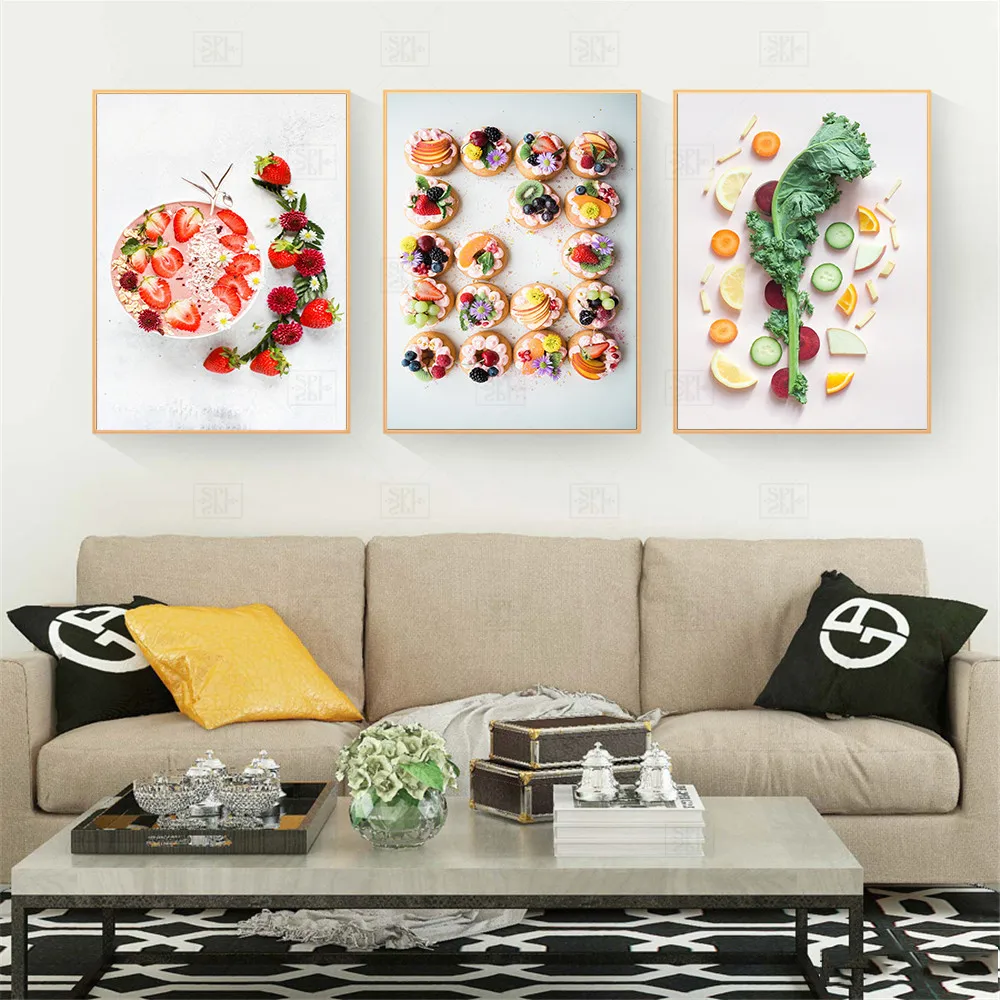 Food Poster Nordic Modern Decoration Canvas Painting Pictures For Kitchen Decor Fruit Print Vegetable Wall Art Home Artwork | Дом и сад