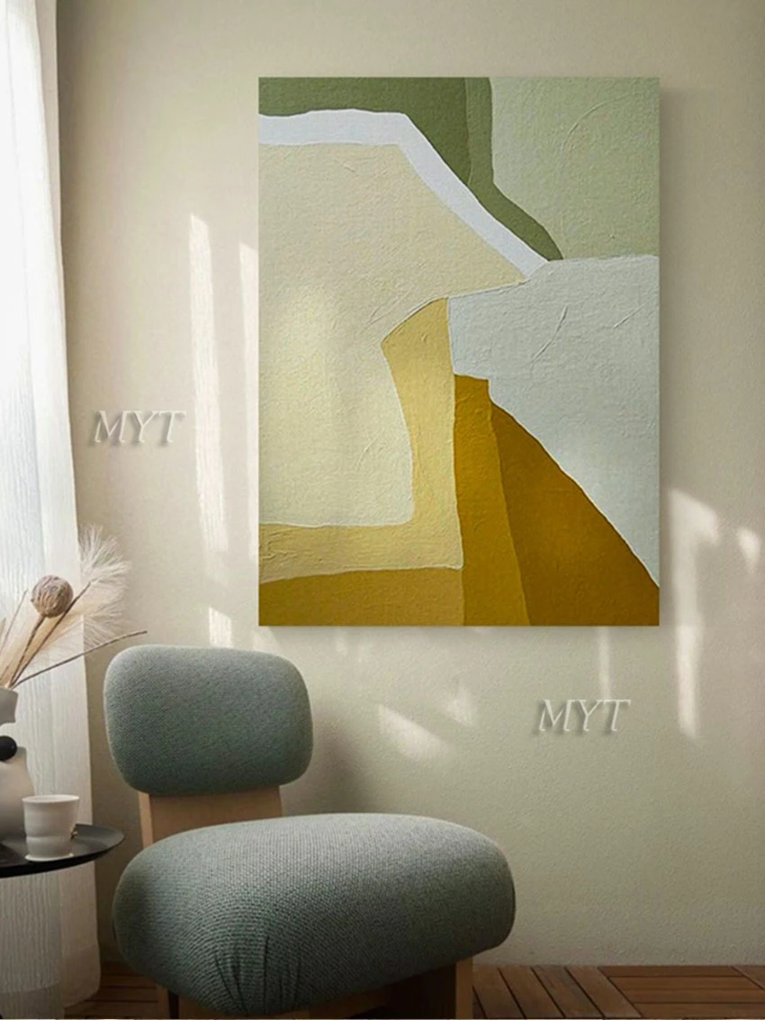 

Hand painting bright color thick texture abstract oil painting quality artwork Wall painting Modern art work frameless