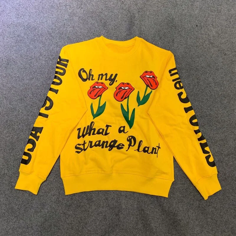 

Top Quality Kanye West CPFM.XYZ Flocking Sweatshirts Hoodie Men Women What A Strange Plant Hiphop Men Sweatshirt Pullovers