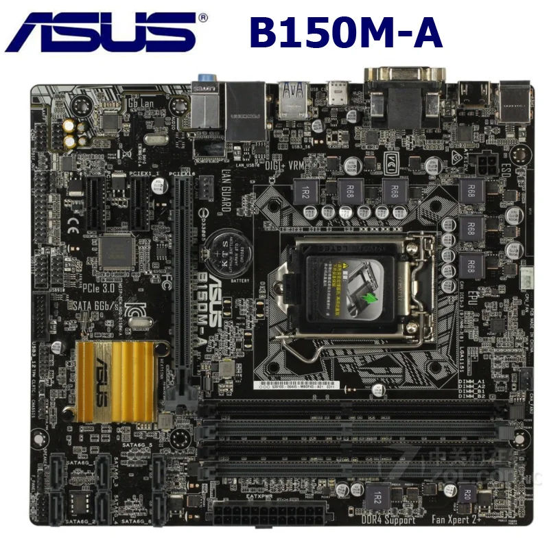 Lga 1151 Asus B150m A Motherboard Core I7 I5 I3 Ddr4 Ddr4 2133mhz Vga Dvi Pci E 3 0 Intel B150 Gaming Placa Mae 1151 Used Motherboards Aliexpress