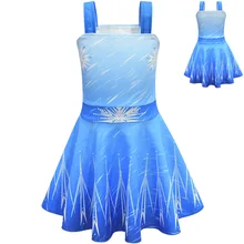 Платье без рукавов для маленьких девочек платье для костюмированной вечеринки с изображением Анны и Эльзы балетное платье для танцев платье-пачка принцессы Эльзы для танцев платье для выступлений