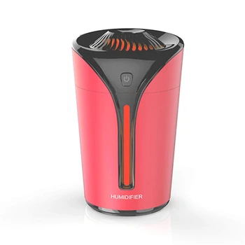 ポータブルusbタワー加湿器アロマディフューザーミストメーカー車デスクトップ空気清浄機ライトと化粧鏡