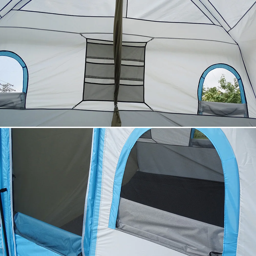 Tienda grande para acampar al aire libre, carpa familiar grande 8, 10 y 12 personas, carpa de fiesta impermeable, cabaña, Campamento, carpa Anti UV - AliExpress Deportes y entretenimiento