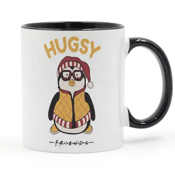 

Friends Joey‘s Hugsy Coffee Mug Ceramic Cup Color Handle Colour Inside Gifts 11oz