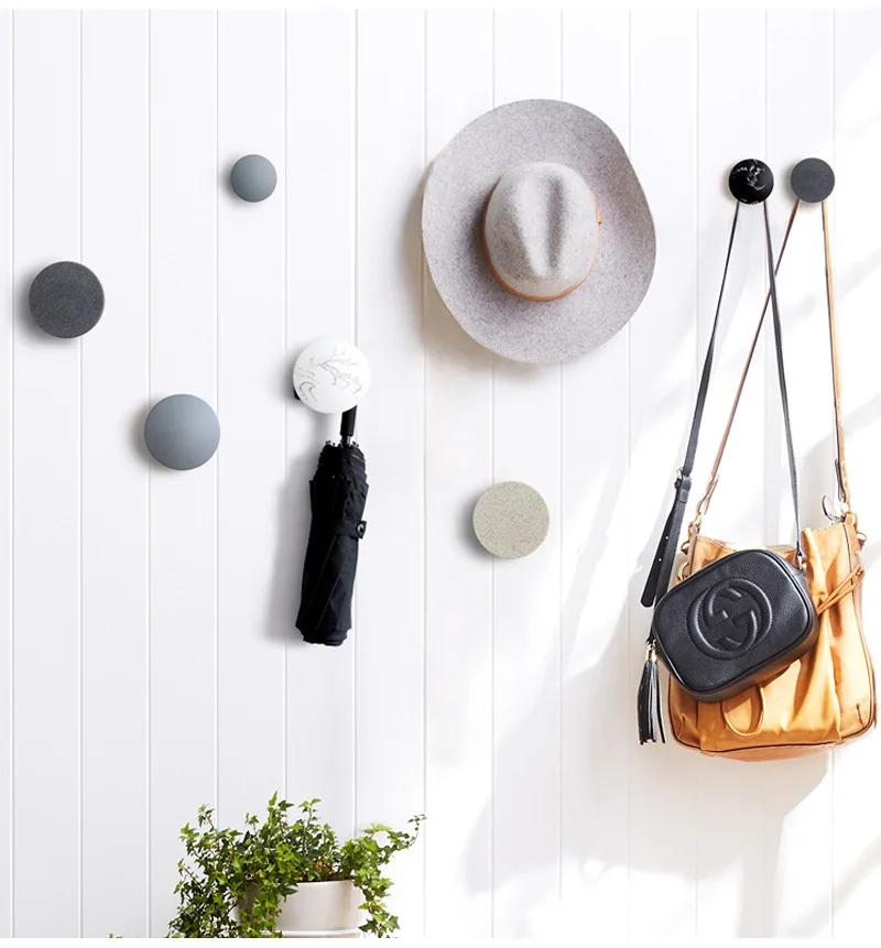 4pcs/set Wall Hanger Wall Hanging Wall Hanger Bathroom Kitchen Hook Entrance Hook Combination Minimalist Resin Hook