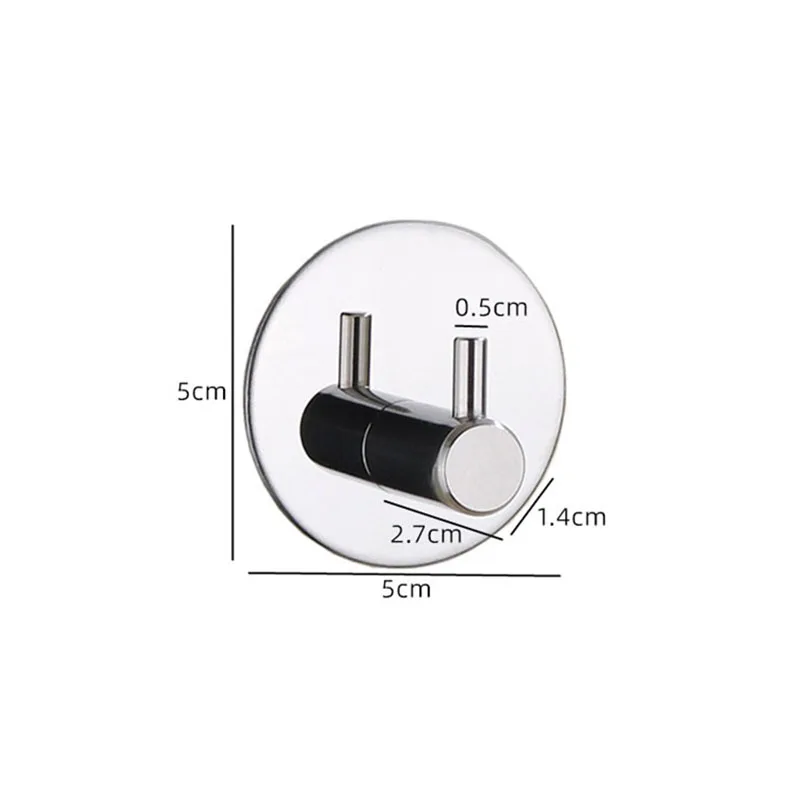 4Pcs Stainless Steel Self Adhesive Hooks Glossy Wall Hooks for Hanging Bathroom Kitchen Organizer Rustproof Towel Rack