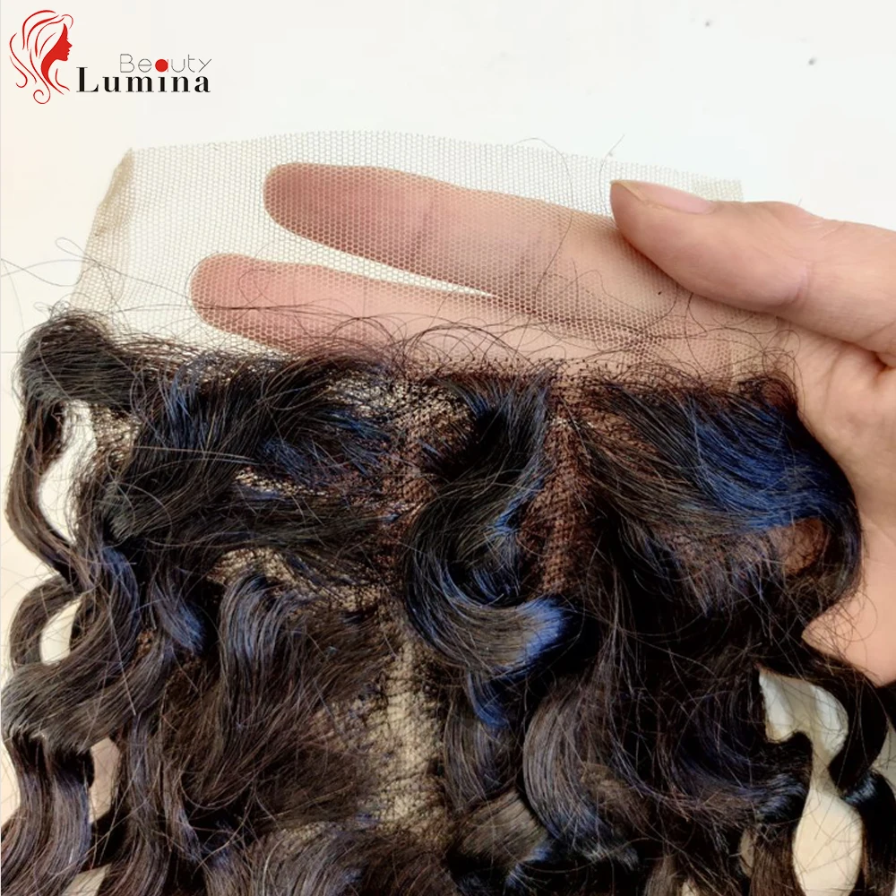 Onda de Água Fechamento do Laço com o Cabelo do Bebê Remy do Cabelo Humano para as Mulheres Arrancado do Laço Brasileiro Fechamento Encaracolado Natural Pré Frontal 4x4 5 Computers & Electronics