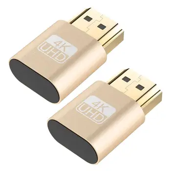 

2Pcs 4K HDMI DDC EDID Dummy Plug VGA Virtual Display Emulator Connector Adapter