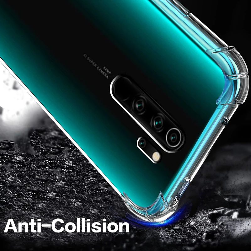 Чехол для Xiaomi Redmi Note 8 Pro защитный мягкий прозрачный чехол подушка безопасности