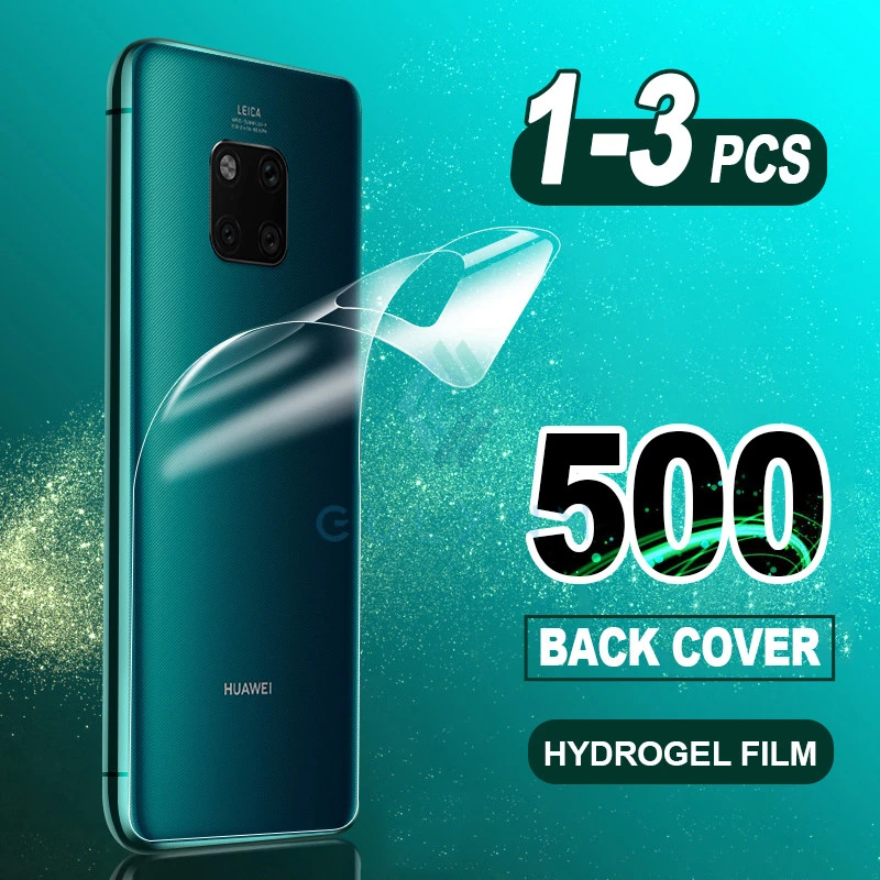 3Pcs 500D Back Soft Hydrogel Film For Huawei P40 Lite P30 Pro P20 Screen Cover Protector For Nova 5I 5T 6 Full Protective Film
