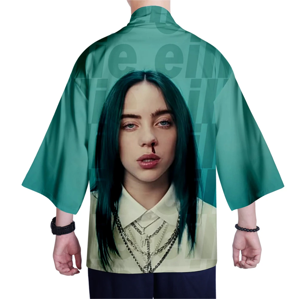 Тренд девушки 3D кимоно повседневная одежда billie eilish японское кимоно billie eilish Женская традиционная одежда Удобная горячая распродажа