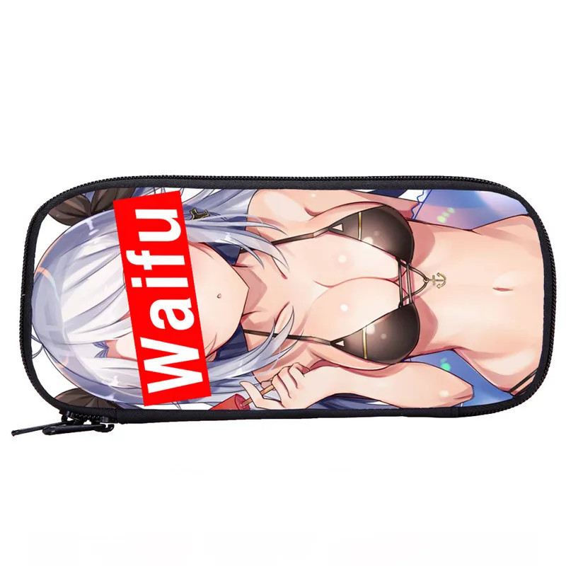 Кошелек для мальчиков, ручка для девочек, сумка, забавная, милая, Sugoi Senpai, аниме, Waifu, с буквенным принтом, чехол для ручек, школьные принадлежности, пенал, сумка