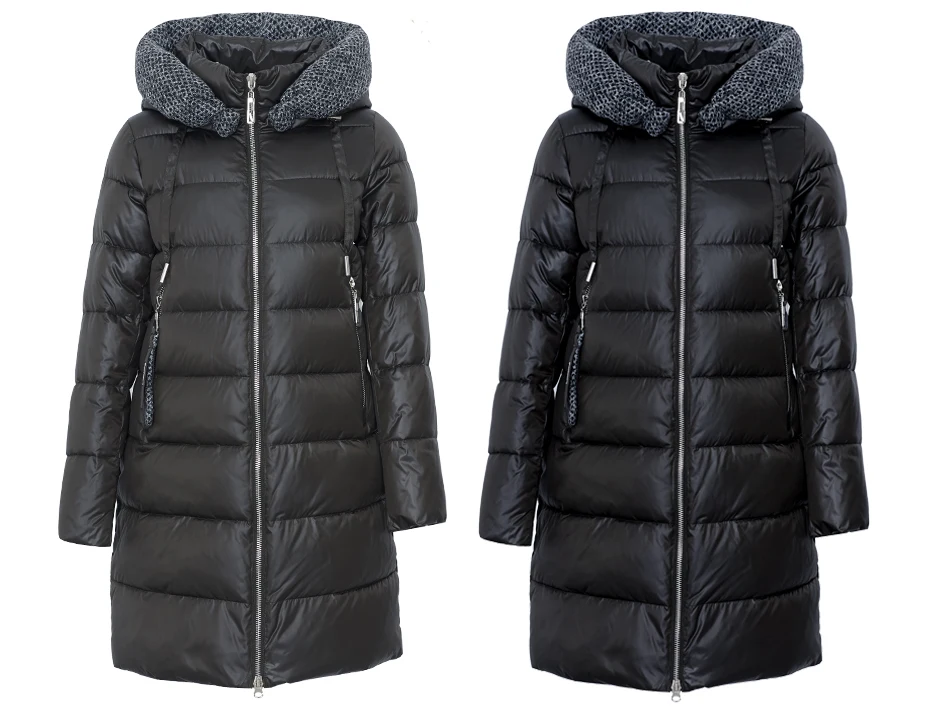 ICEbear Новинка женская зимняя куртка пальтоТонкая зимняя стеганая куртка Длинная Стильная парка с капюшоном; утепленная верхняя одежда GWD19600I