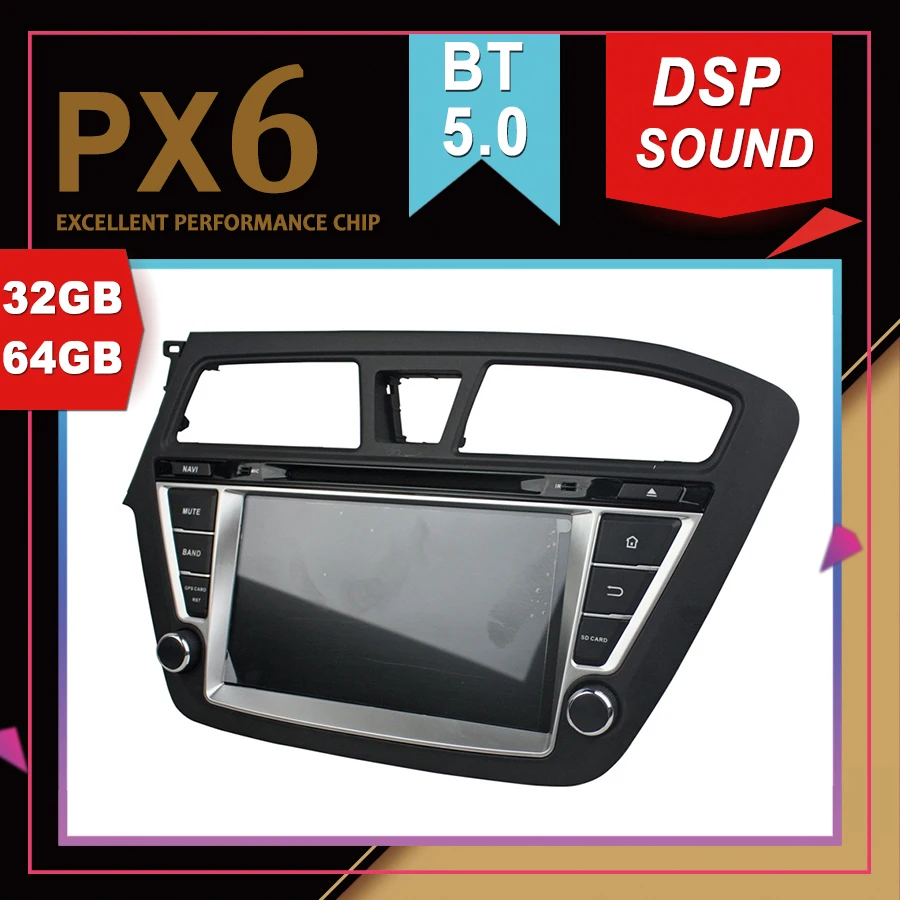 Автомобильный мультимедийный процессор Rockchip PX6, Android 9,0, GPS для HYUNDAI I20 2014-2015, DSP, звуконавигация, магнитола Автомобильный мультимедийный процессор Rockchip PX6, Android 9,0, GPS для HYUNDAI I20 2014-2015, DSP, звуконавигация, магнитола