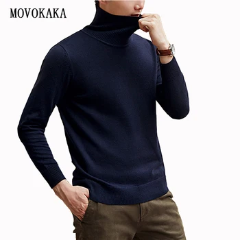 

Autumn Winter Fashion Brand Sweater Men Knit Pullover Men High Neck Thick Warm Sweater Male Sweaters Slim Fit Pullovers Knitwear